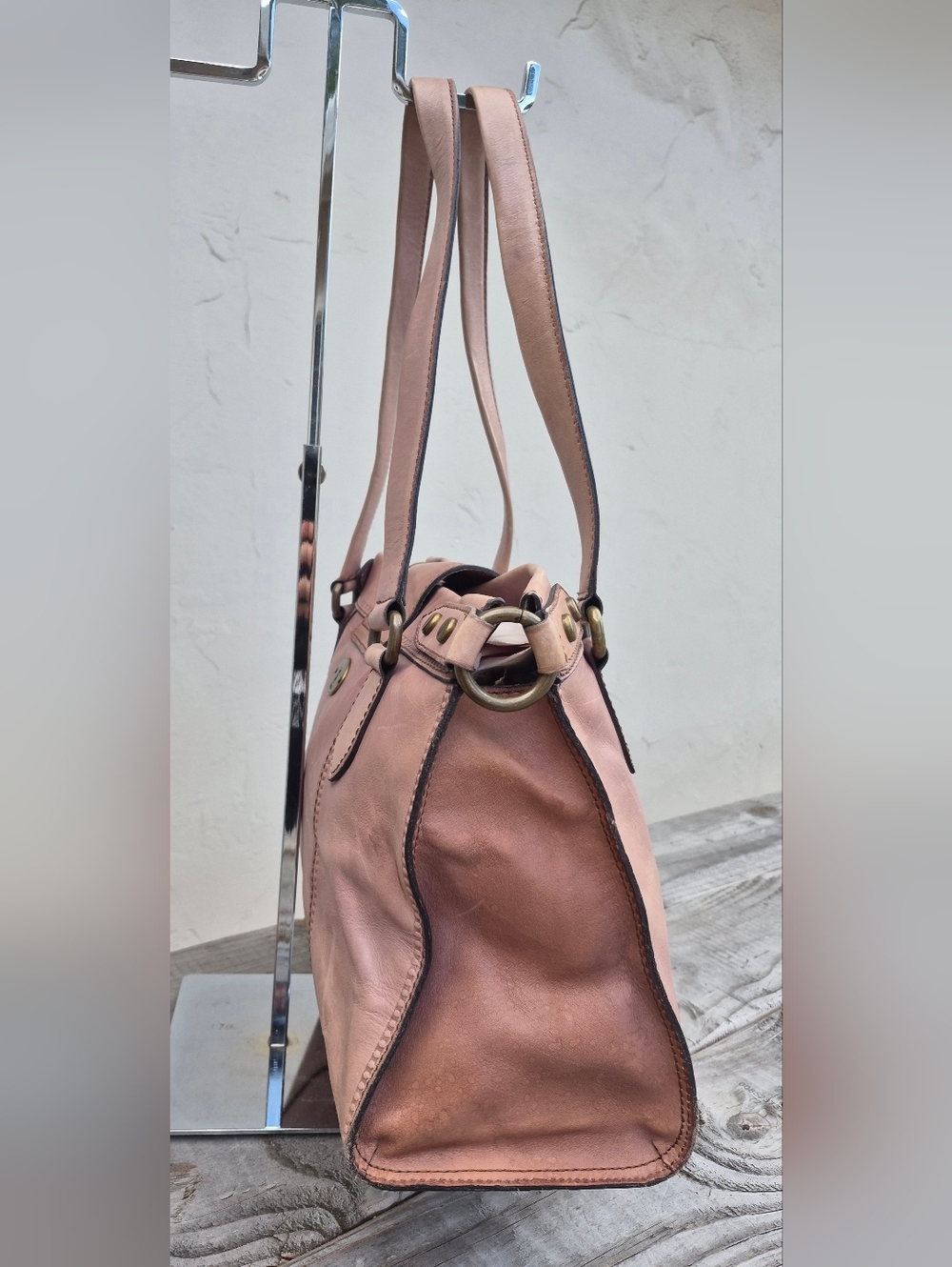 Fossil Vintage Leather Satchel Shoulder Bag - Picture 10 of 16